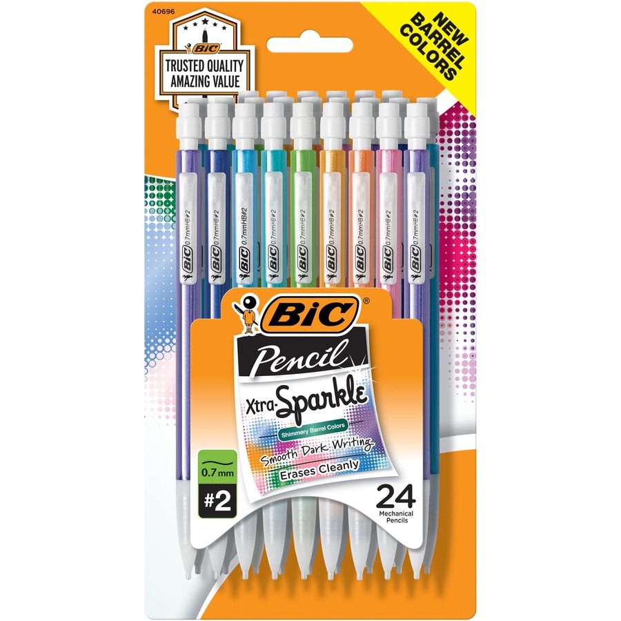 Xtra-Strong Thick Lead Mechanical Pencil, With Colorful Barrel Thick Point  (0.9mm), 24-Count Pack