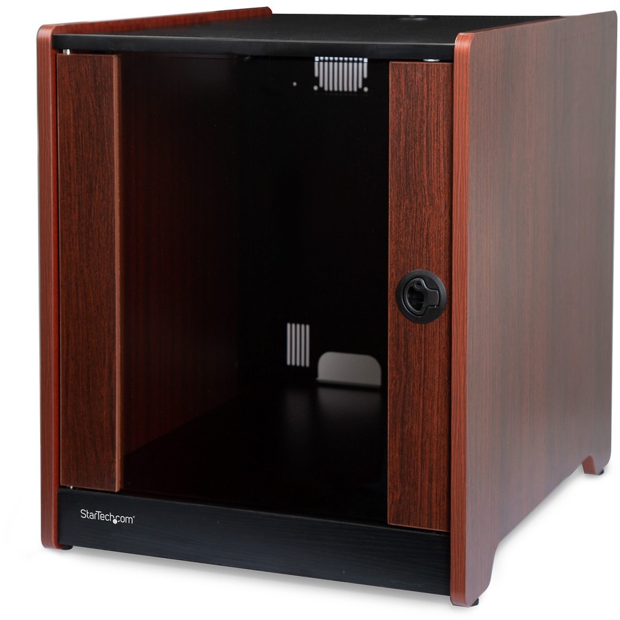 StarTech.com 12U Rack Enclosure Server Cabinet - 20.6 in. Deep - Wood ...