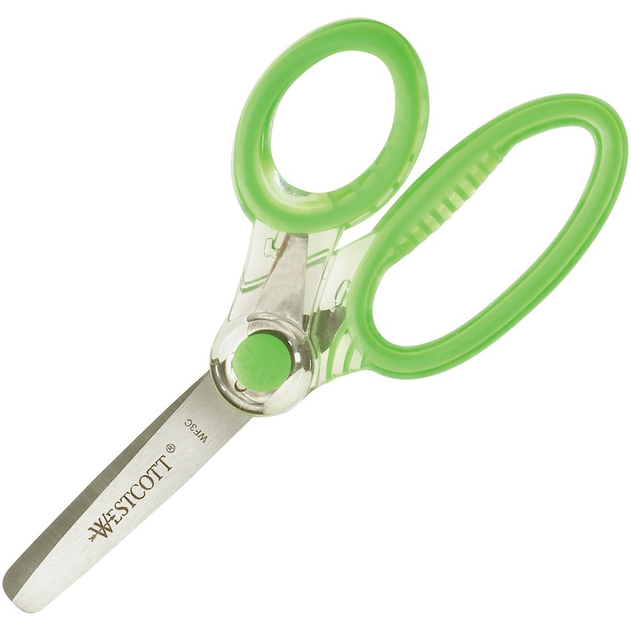 Westcott Soft Handle Kids Scissors, 5 Long, 1 3/4 Cut, Blunt Tip