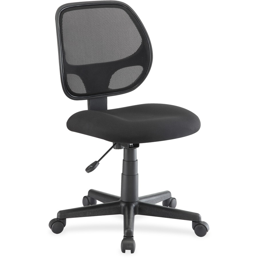 Lorell Classroom Adjustable Height Padded Mobile Task Chair Black