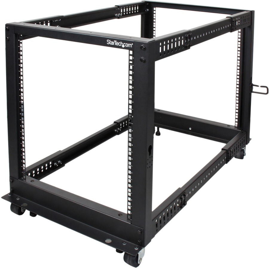 StarTech.com 4-Post 12U Mobile Open Frame Server Rack, 19