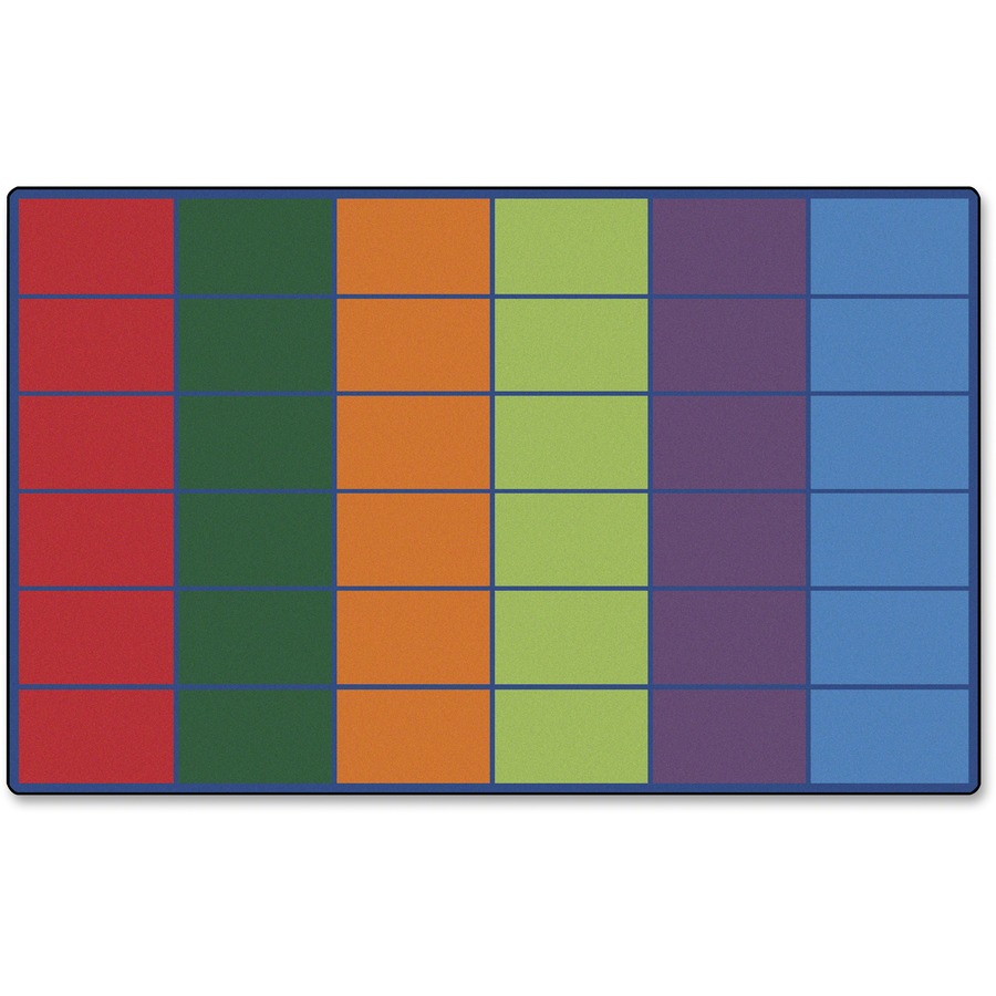 Carpets for Kids® Premium Color Rows 36-space Seating Rug