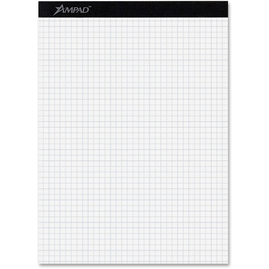 Ampad Double-Sheet Graph Pad, 8-1/2 x 11-3/4, Graph Rule (4 x 4