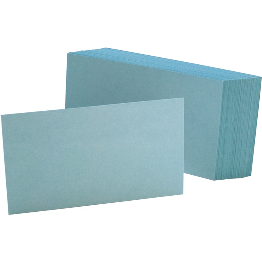Oxford Unruled Index Cards 3 x 5 Blue 100/Pack