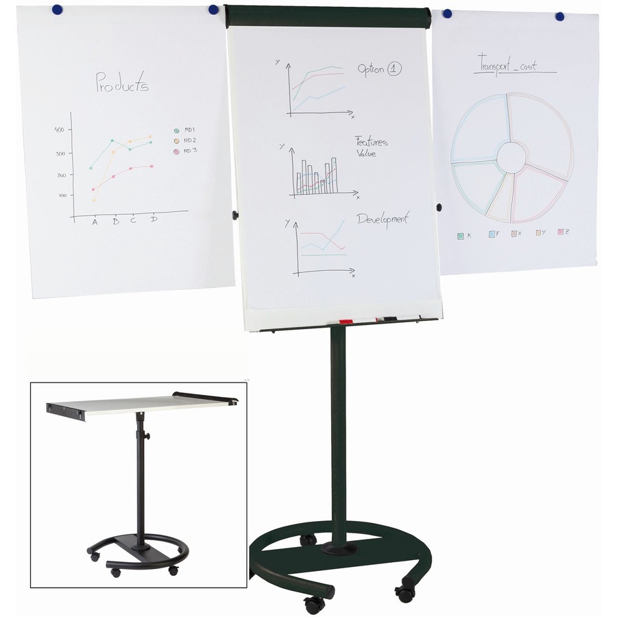 Gold Ultra Mobile Reversible Melamine Whiteboard Easel