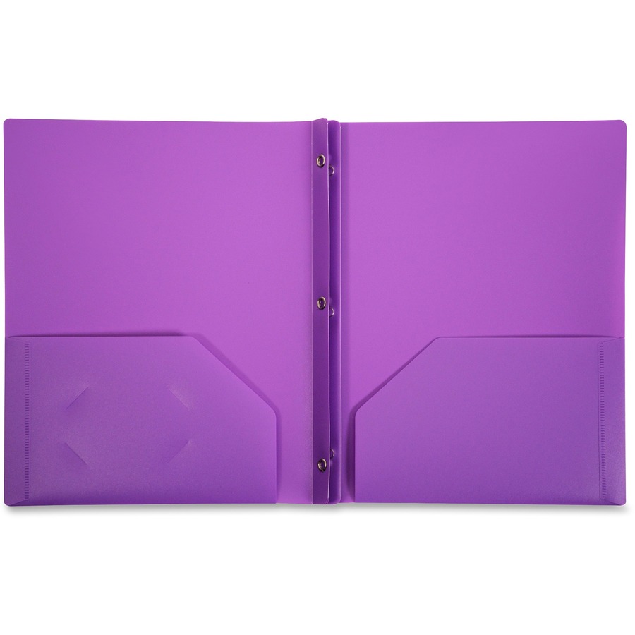 LIO92310PRBX - Lion 2-Pocket Plastic Folder with Fasteners, Purple ...