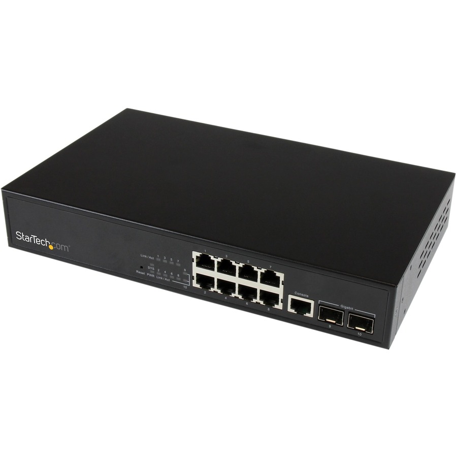 StarTech.com 10 Port L2 Managed Gigabit Ethernet Switch with 2