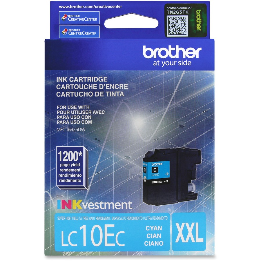 Brother LC-10EC Original Inkjet Ink Cartridge - Cyan - 1 Each LC10EC ...