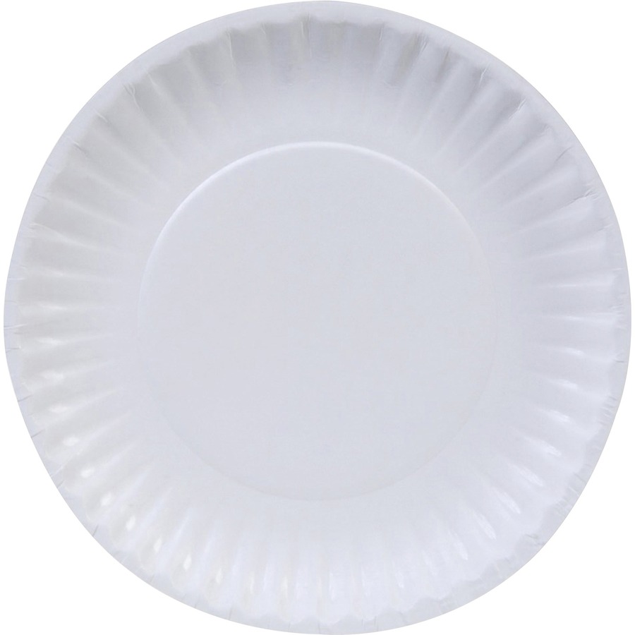 Dixie Basic® 6 Lightweight Paper Plates by GP Pro - Microwave Safe - White  - Paper Body - 100 / Pack - Thomas Business Center Inc