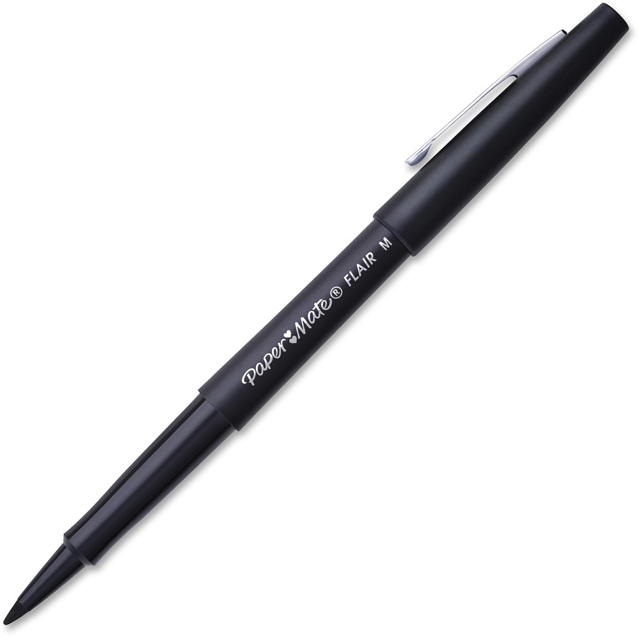 Paper Mate Flair Felt Tip Pens, Medium Tip, 36 / Pack - Black