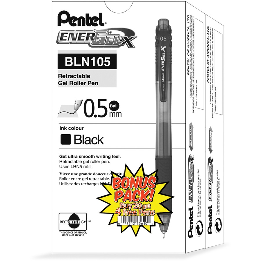 Sharpie S-Gel Pens - 0.5 mm Pen Point Size - Black Gel-based Ink - Black  Barrel - 2 / Pack - Filo CleanTech