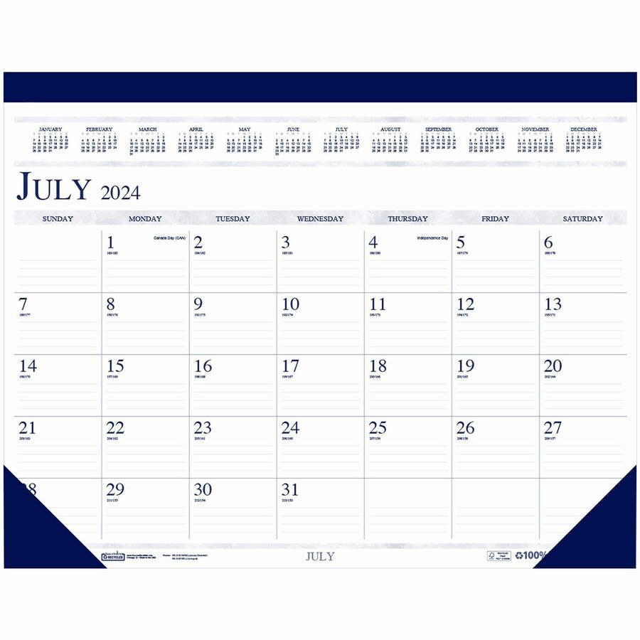House of Doolittle Academic Desk Pad Calendar Academic Julian Dates