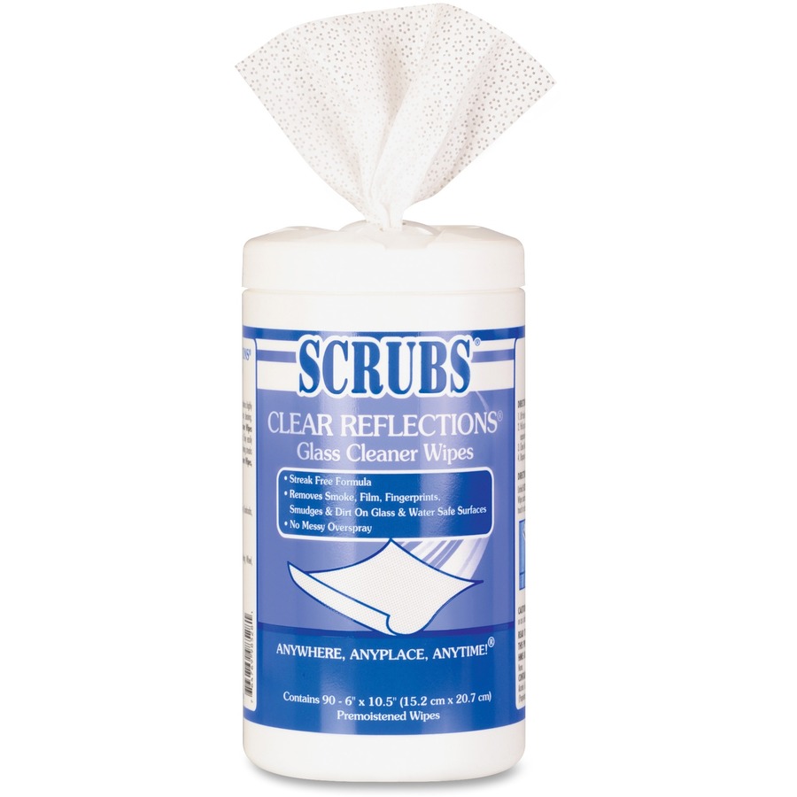 Wholesale SCRUBS Clear Reflections Glass Cleaner Wipes ITW98528CT