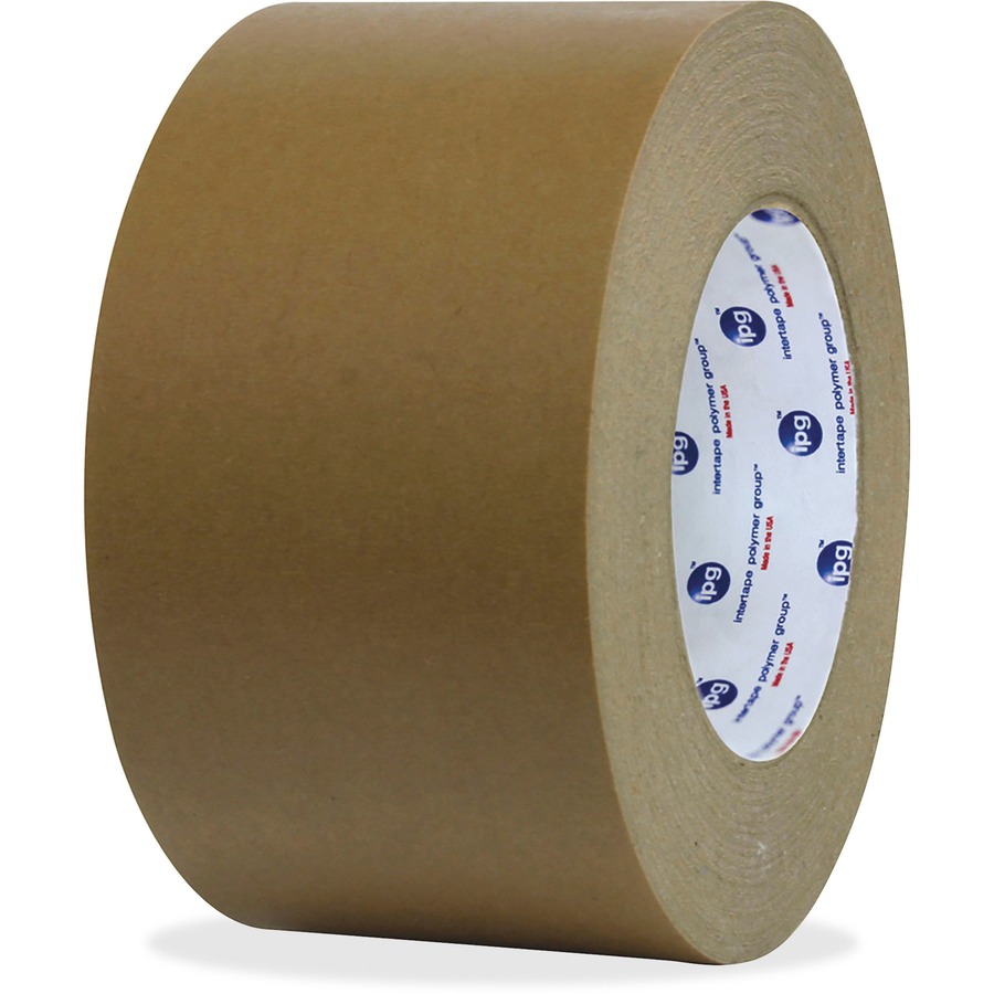 ipg Medium Grade Flatback Tape - 60 yd Length x 3 Width - Synthetic Rubber  Backing - For Sealing, Packing, Framing, Tabbing - 16 / Carton - Brown -  Reliable Paper