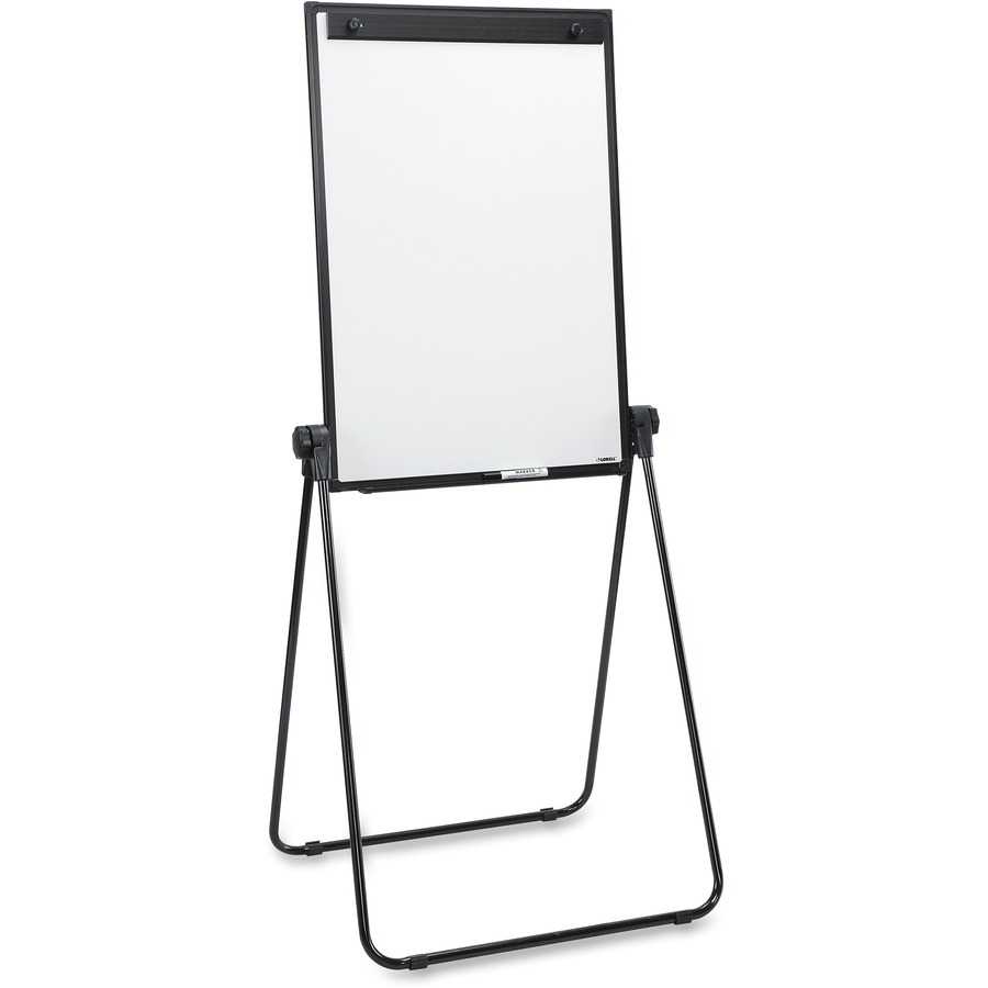 Portable Adjustable Reversible Easel with Two-Sided 24 x 36 Magnetic White  Enamel Coated Steel Whiteboard surface with Flipchart Holder