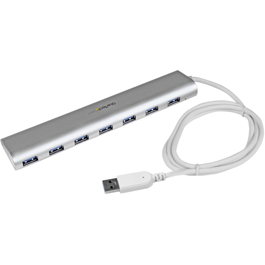Tripp Lite Portable 4-Port USB 3.0 SuperSpeed Mini Hub with Built In Cable  - hub - 4 ports