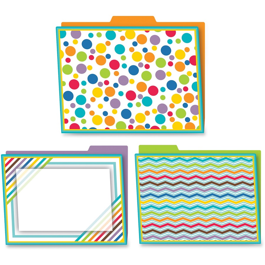 CarsonDellosa Color Me Bright Design File Folders Set