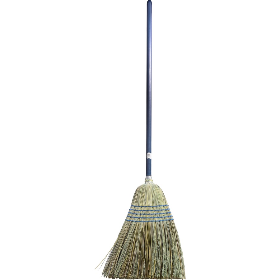 Rubbermaid Commercial Jumbo Smooth Sweep Angle Broom - Polypropylene  Bristle - 10.5 Overall Length - Black Metal Handle - 1 Each