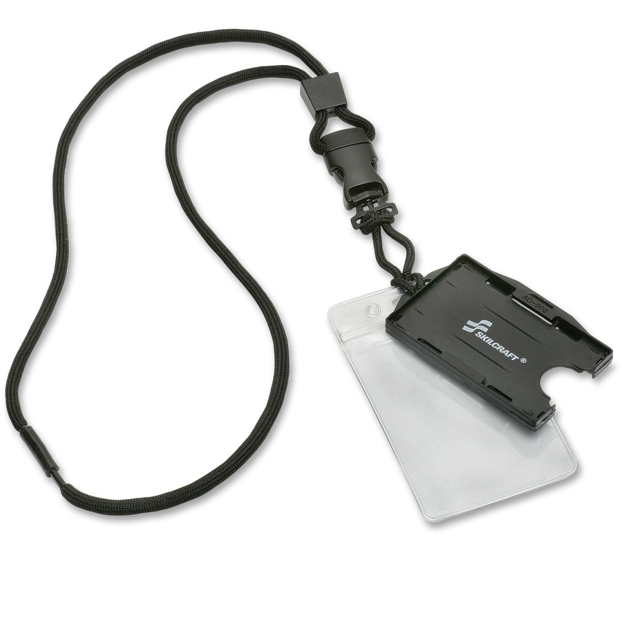 SKILCRAFT Bulldog Clip Deluxe Neck Lanyard