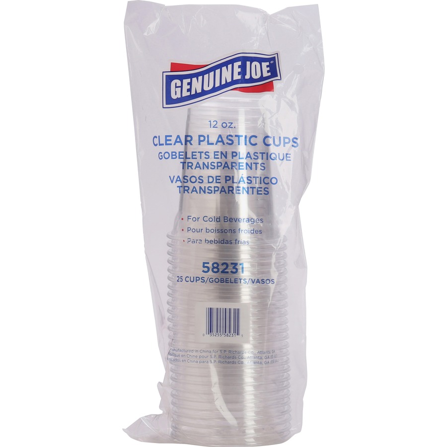 Clear Plastic Cups 12 oz - 20 Count