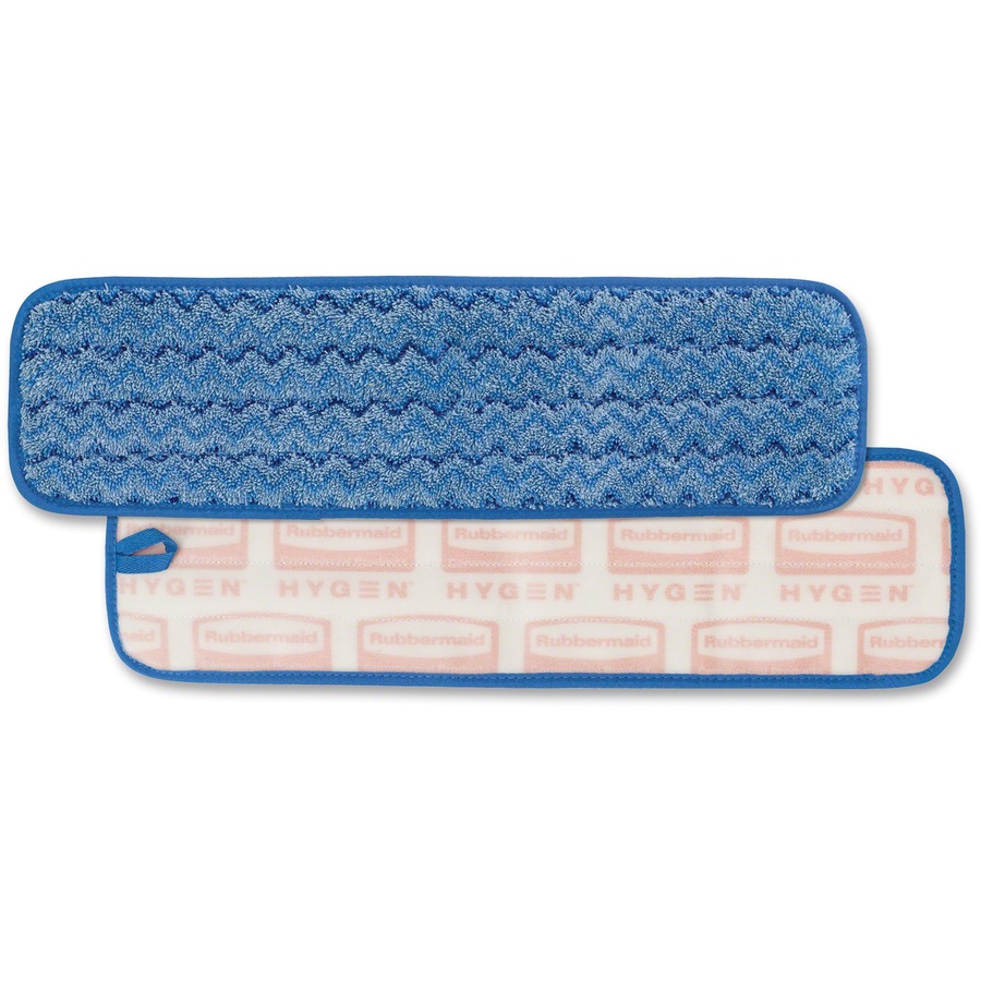 Rubbermaid Commercial Q41000BLU Microfiber Wet Room Pad, Split Nylon/Polyester Blend, 18, Blue