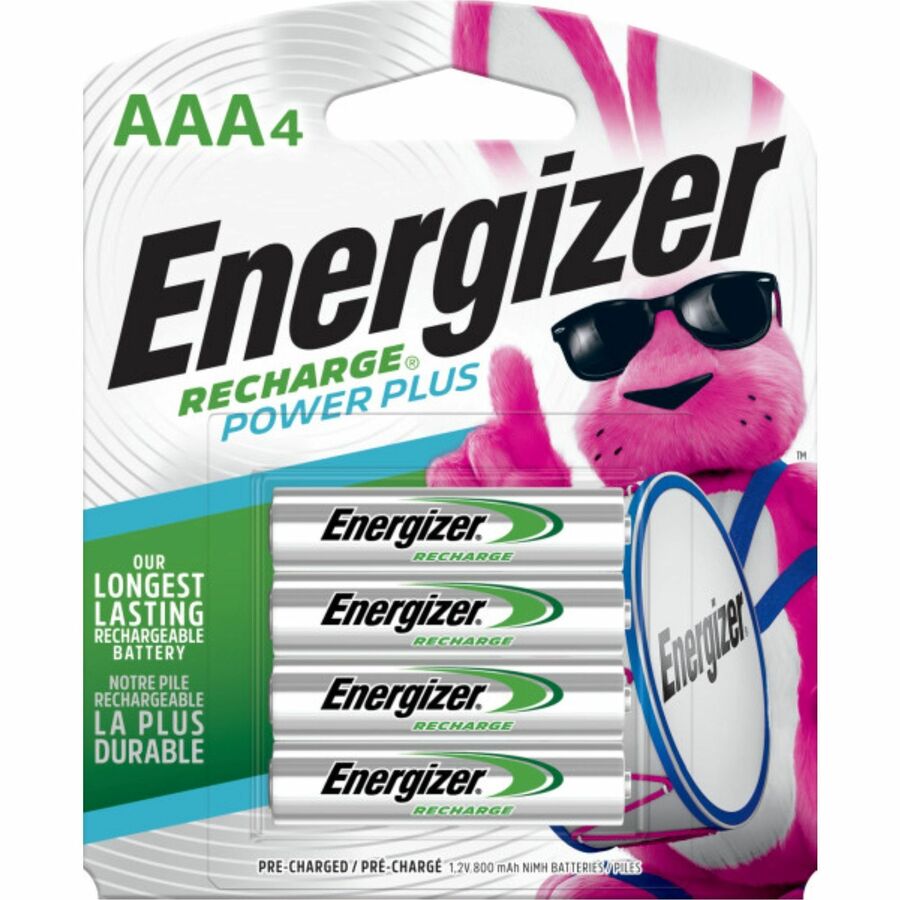 Energizer Recharge Power Plus Rechargeable AAA Battery EVENH12BP4CT, EVE  NH12BP4CT - Office Supply Hut