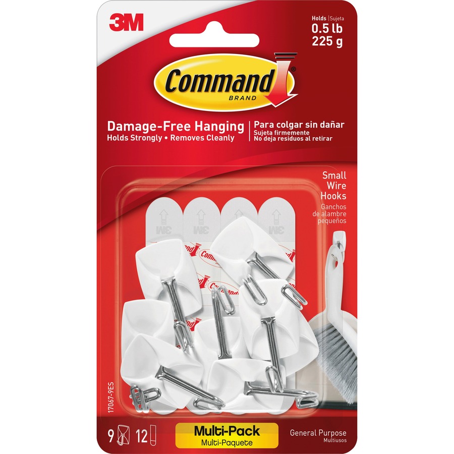3M Command White Plastic Damage Free Mini Adhesive Hanging Hooks