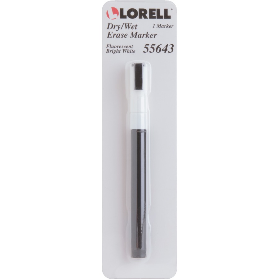 Lorell Dry/Wet Erase Marker - White - 1 EachLLR55643, LLR 55643 - Office  Supply Hut