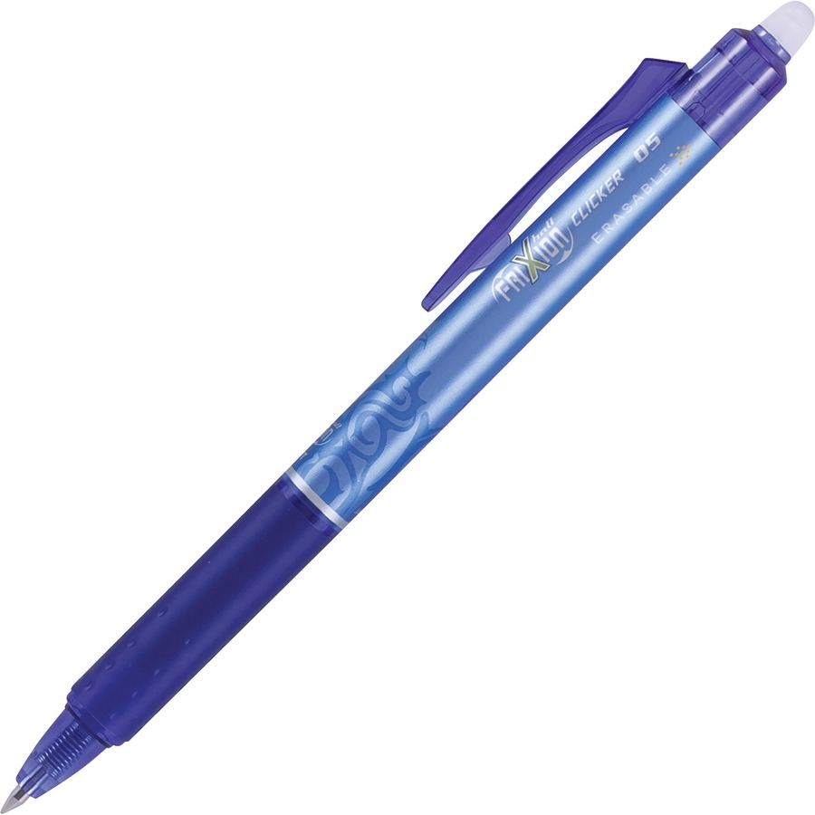 Pilot FriXion Clicker Erasable Gel Pen - 0.5 mm Pen Point Size -  Retractable - Blue Gel-based Ink - 1 Dozen - R&A Office Supplies