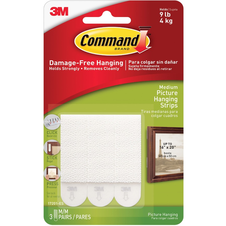 BULK Buy 3m Command Medium Picture Hanging Strips White 6 Sets for sale  online