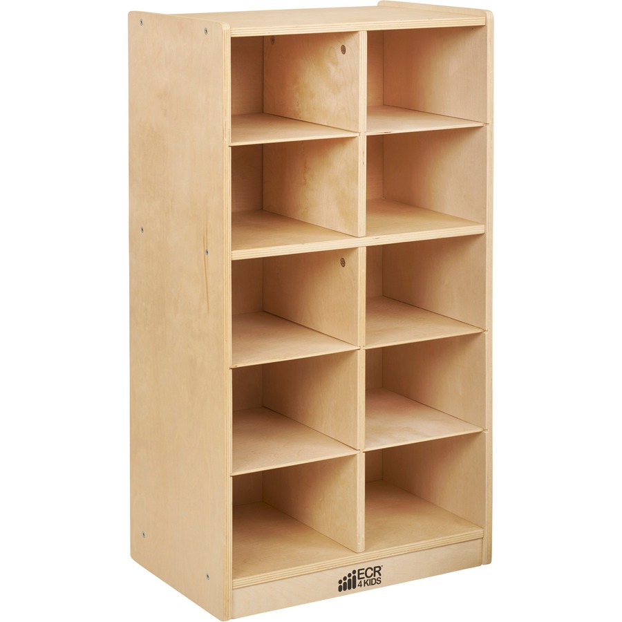 Ecr17215 Ecr4kids Birch 10 Cubby Tray Cabinet 10 Compartment S