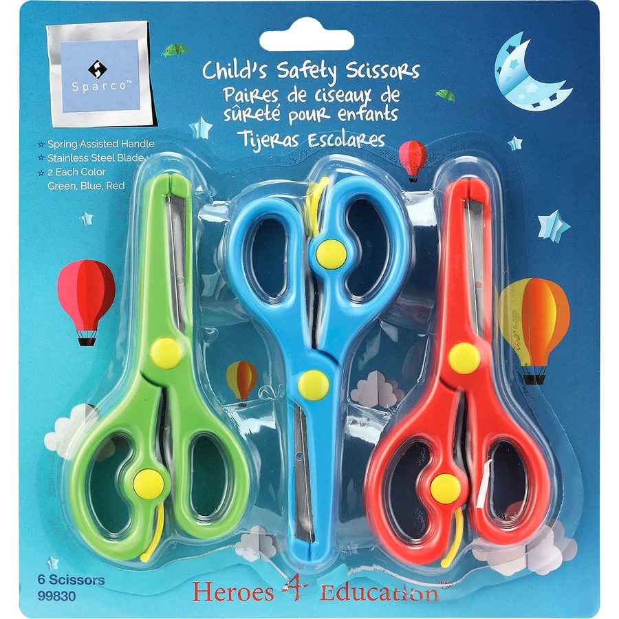 Kids' Safety Scissors - Right/Left-Handed, Blunt Tip, Assorted Colors, 6  Pack
