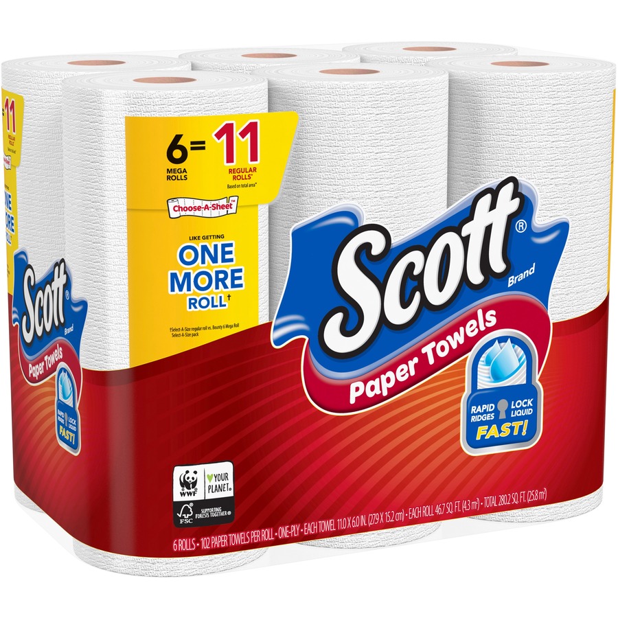  Scott Paper Towels, Choose-A-Sheet - 30 Mega Rolls (2