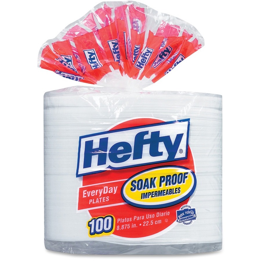 Hefty Everyday 8-7/8 3-Compartment Foam Plates - Disposable