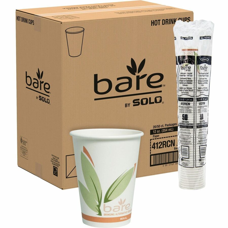 Wholesale Solo Bare Paper Hot Cups SCC412RCNJ8484 in Bulk