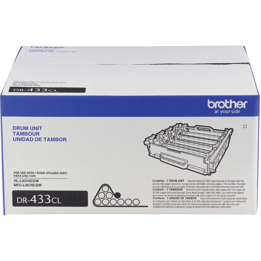 Brother DR433CL Imaging Drum - Laser Print Technology - 50000