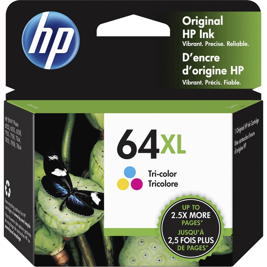 Hp 64xl N9j91an Original High Yield Inkjet Ink Cartridge Tri Color