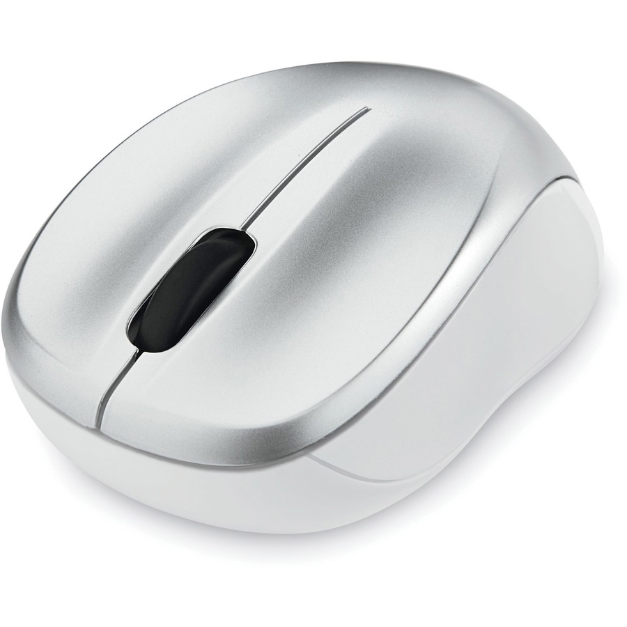 Verbatim Silent Wireless Blue LED Mouse - Silver - Blue LED/Optical -  Wireless - Radio Frequency - Silver - 1 Pack - USB Type A - Scroll Wheel -  3 Button(s) - Filo CleanTech