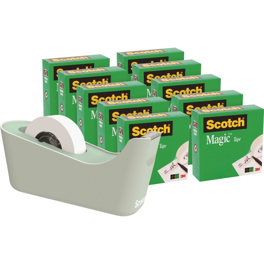 Scotch Magic Tape Dispenser Value Pack Vinyl Hot Melt Ready