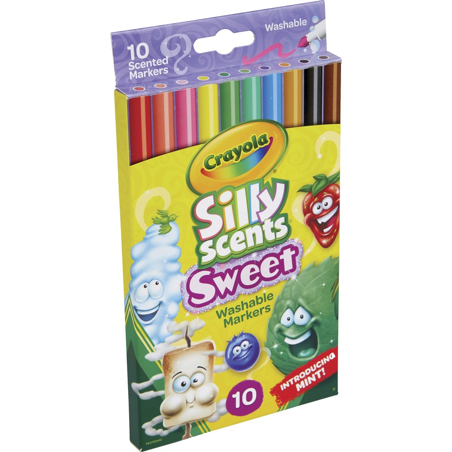 Crayola Washable Marker Classroom Set, Fine Tip, 10 Assorted