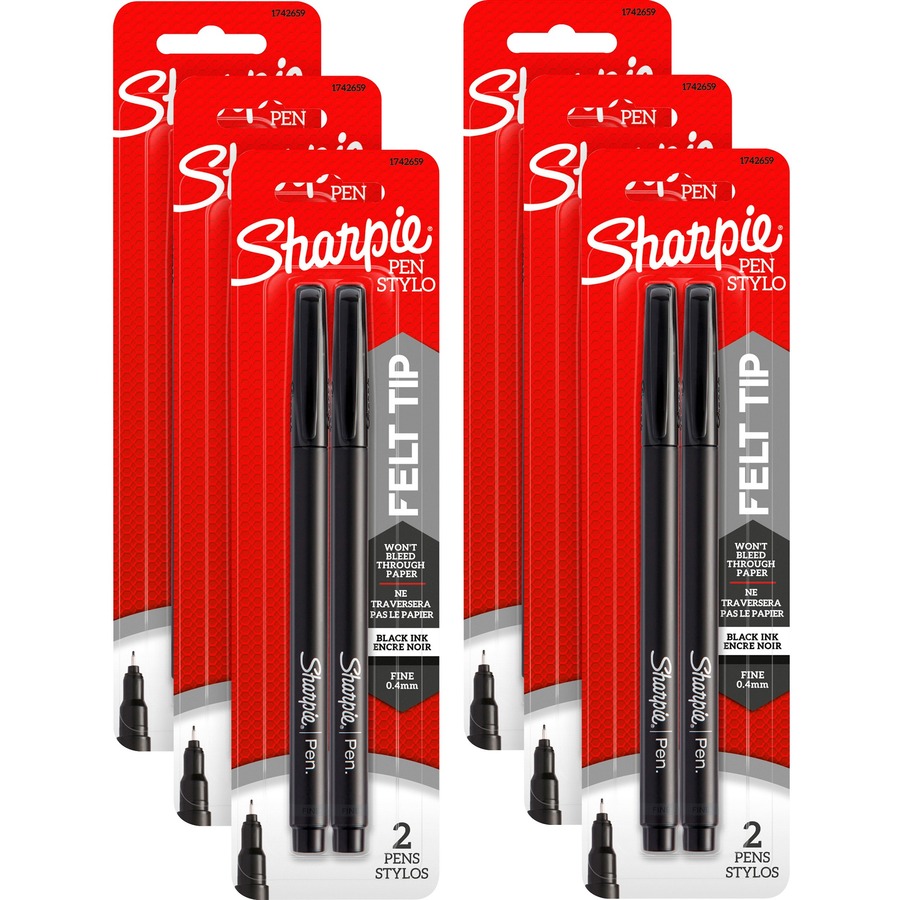 Sharpie, San1742659bx, Fine Point Pen, 12 / Box, Black