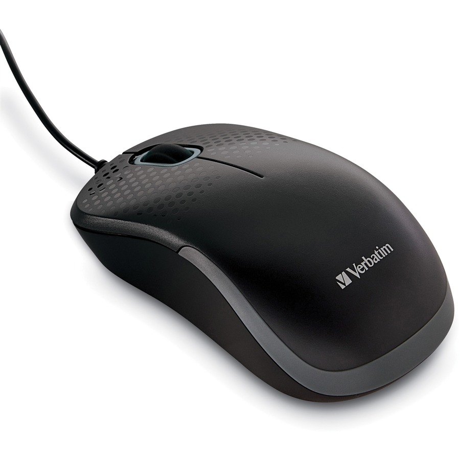 VER99790 - Verbatim Silent Corded Optical Mouse - Black - Optical ...