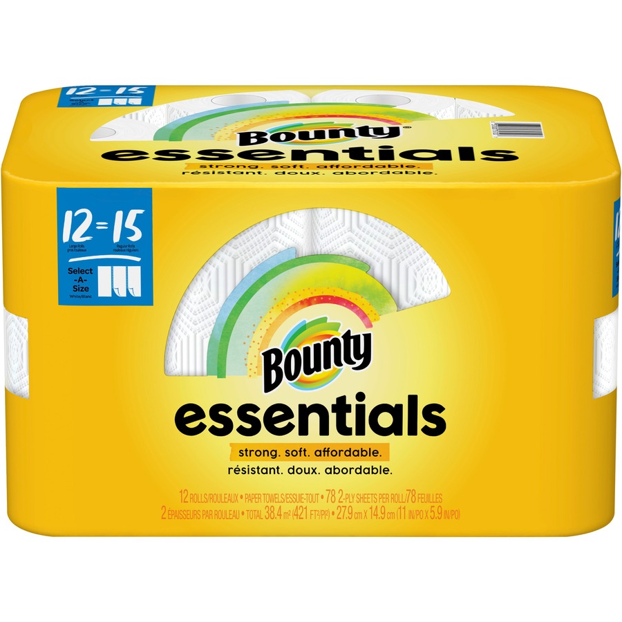 Bounty Essentials Select-A-Size Towels - 12 Large = 15 Regular - 2
