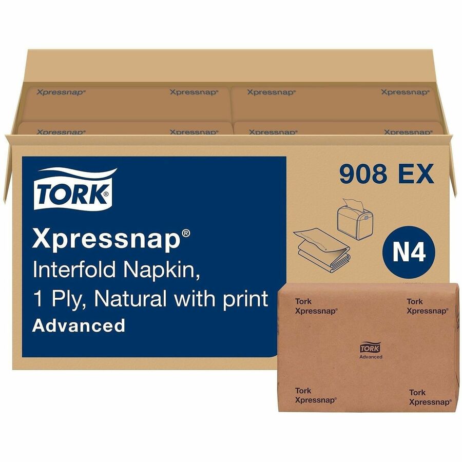 TORK Xpressnap Natural Environmental Print Dispenser Napkin N4 - 1
