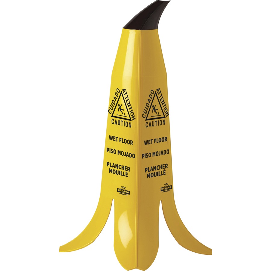 Impact Products 2' Banana Safety Cone - CAUTION Print/Message - 11 ...