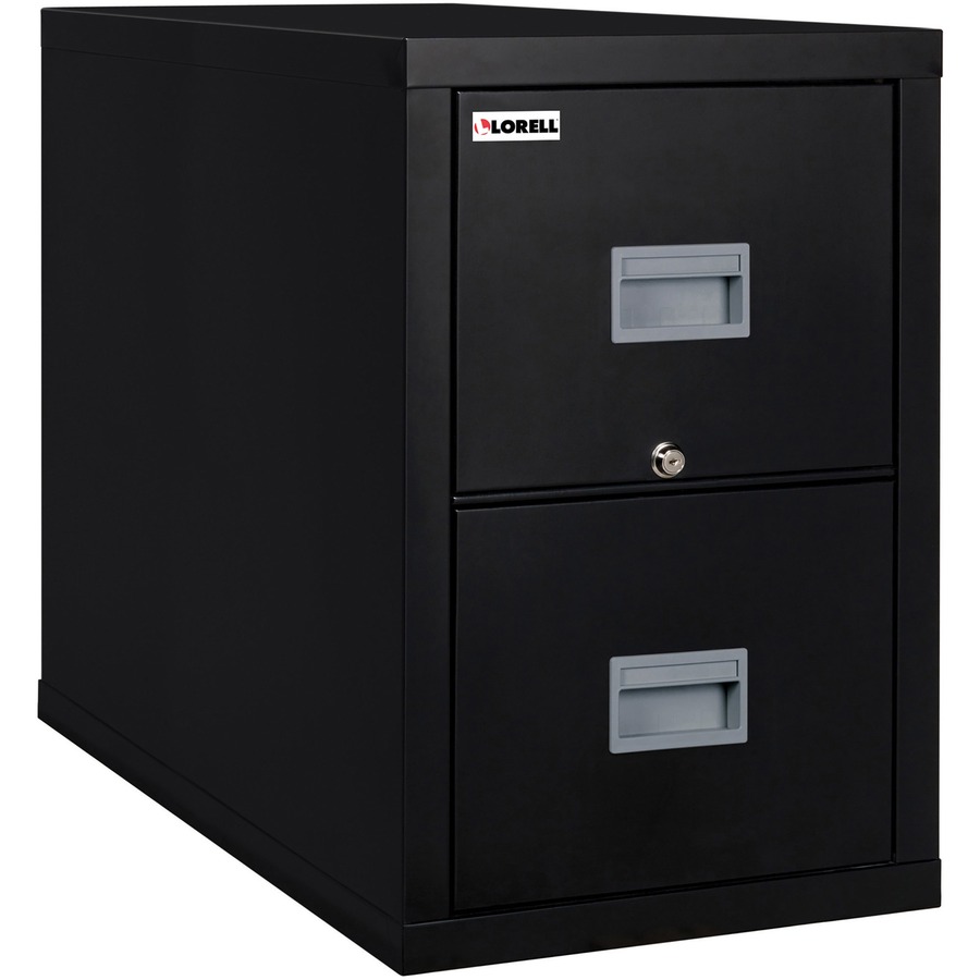 Lorell Black Vertical Fireproof File Cabinet 17 8 X 25 7 X