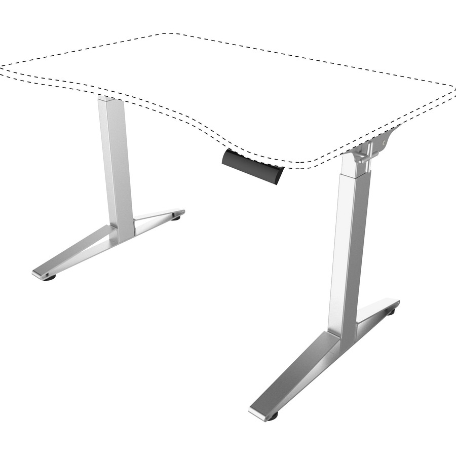 Saf1981sl Safco Defy Electric Desk Adjustable Base Silver Base