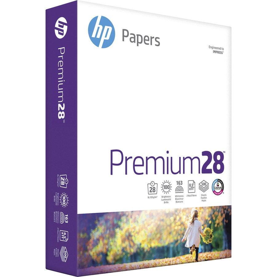  HP Printer Paper, 8.5 x 11 Paper, Premium 24 lb, 5 Ream Case  - 2500 Sheets, 100 Bright, Made in USA - FSC Certified