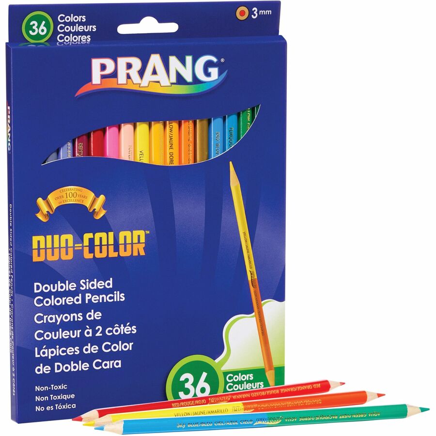Prang Duo Colored Pencil - 3 mm Lead Diameter - Fine Point DIX22118, DIX  22118 - Office Supply Hut