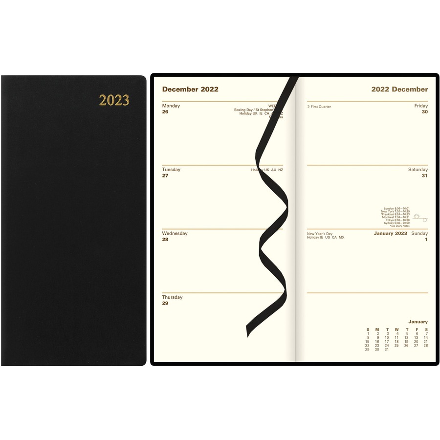 WEEKLY TRACKER A5/PERSONAL Gold Edge/white Printed Planner 